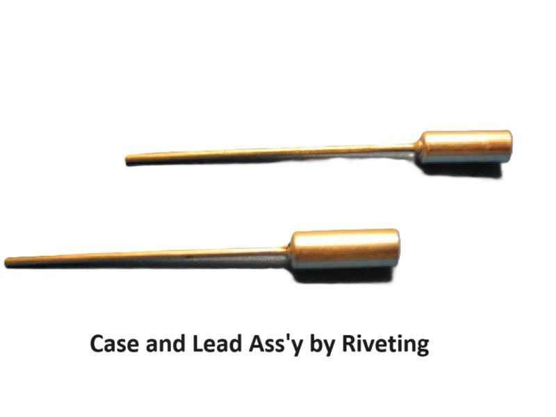 Case and lead ass’y by riveting